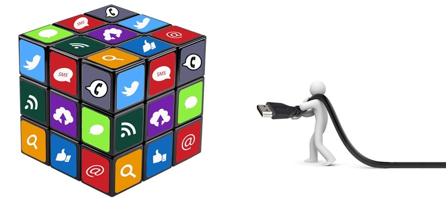 Illustratie van sociale media en verbinding